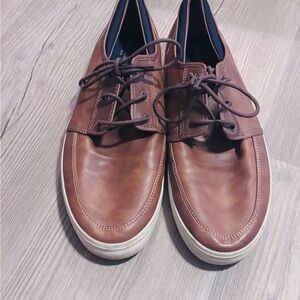 Goodfellow & Co Brown Leather Casual Slip-On Lace Shoes